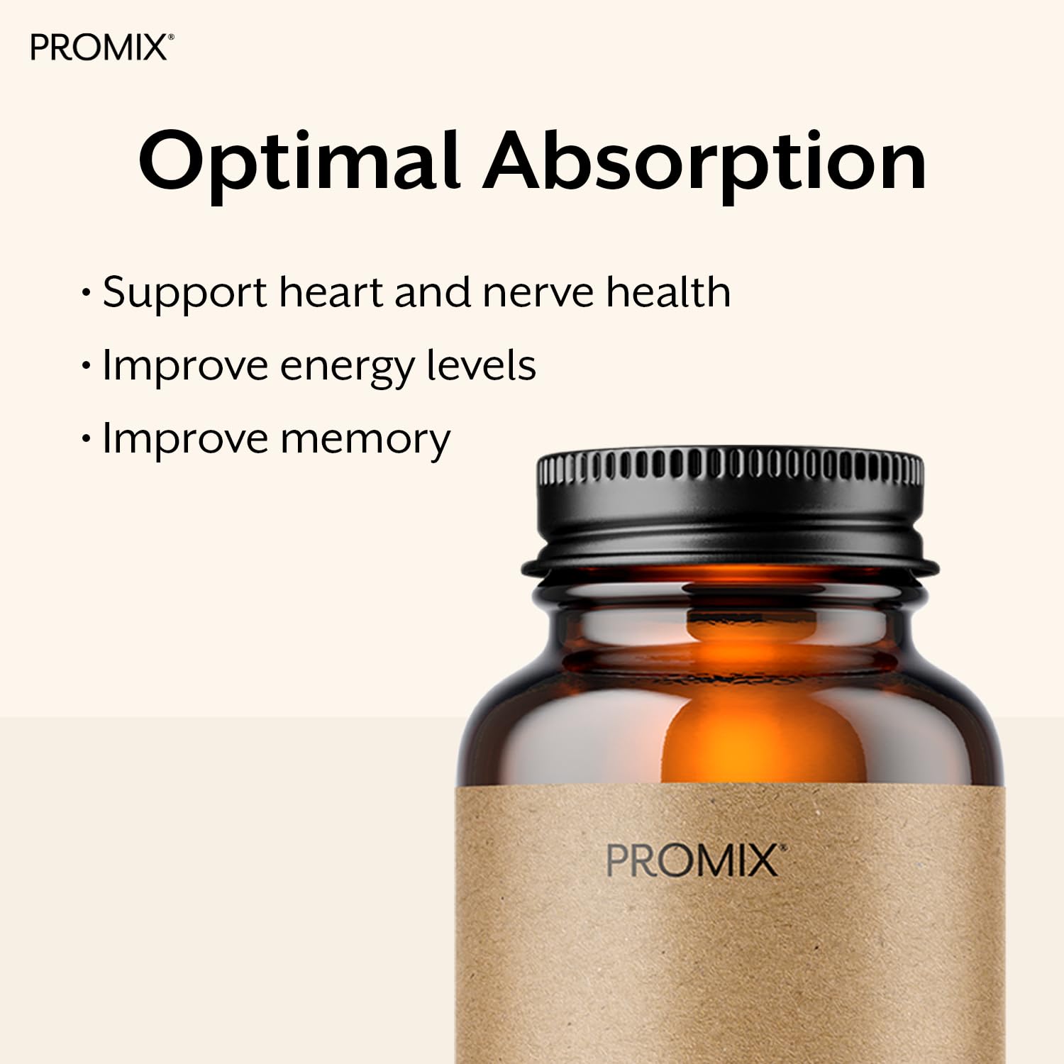 ProMix Nutrition B12 Supplement back view with ingredient list