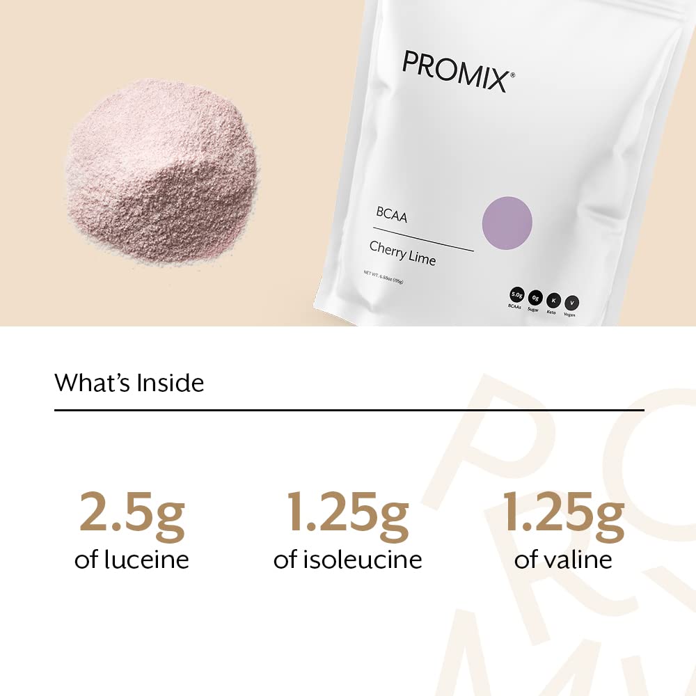 ProMix Nutrition BCAA Powder Cherry Lime 200g side view