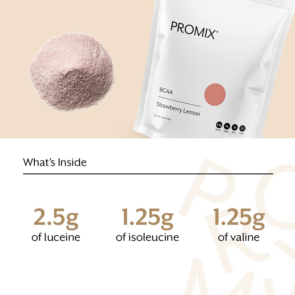 ProMix Nutrition BCAA Powder Strawberry Lemon scoop