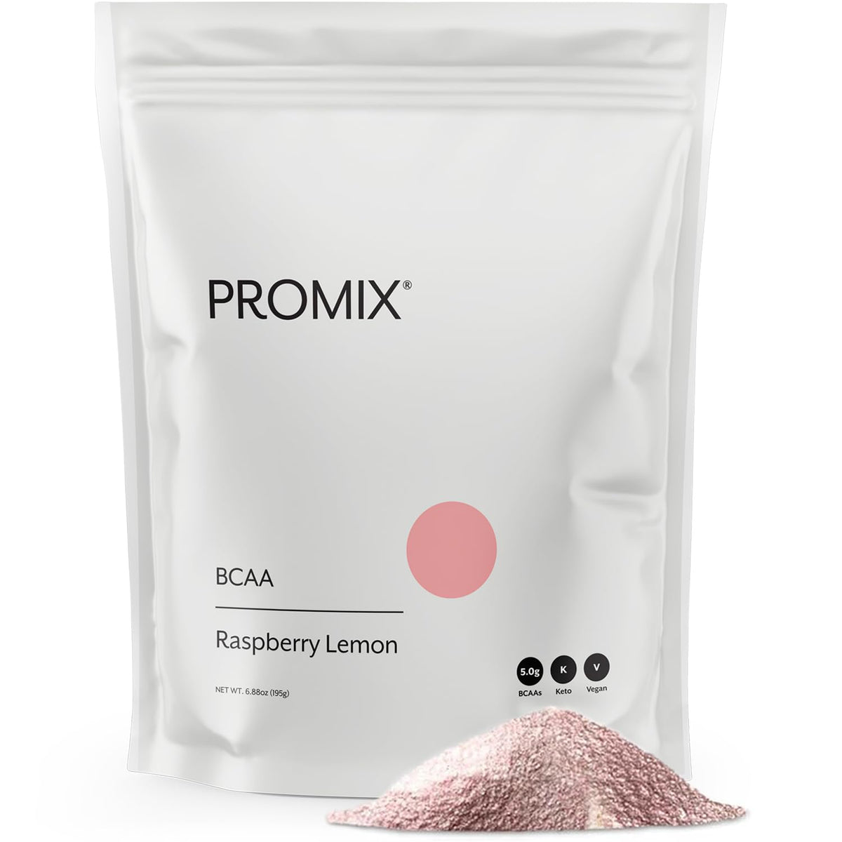 ProMix Nutrition BCAA Supplement 209g front view with natural raspberry flavour