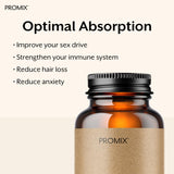ProMix Nutrition D3+K2 Capsules back view with ingredient list