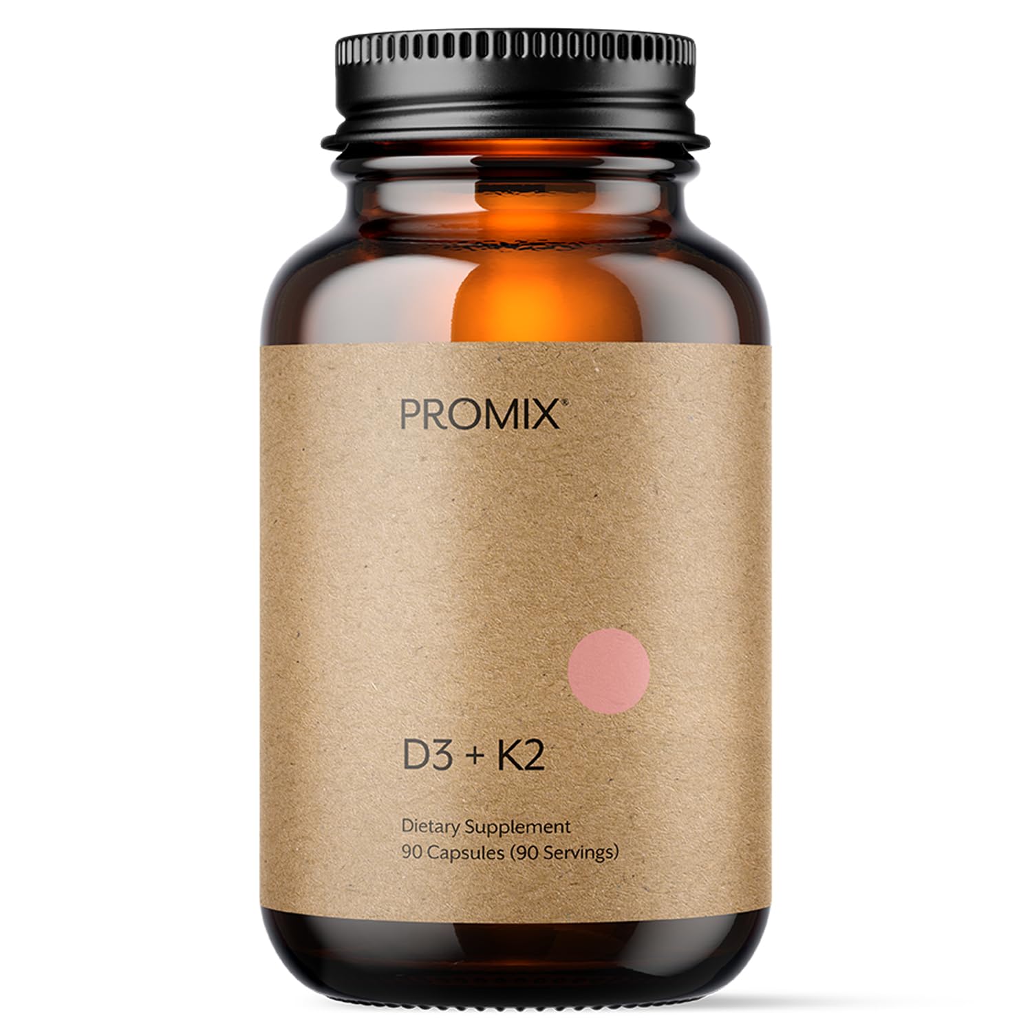 ProMix Nutrition D3+K2 Capsules front view with packaging