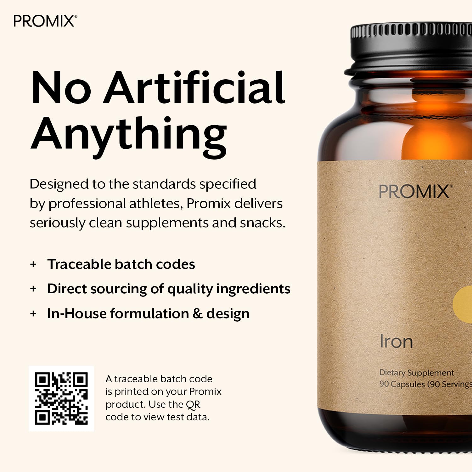 ProMix Nutrition Iron Supplement 11mg Heme Iron packaging details