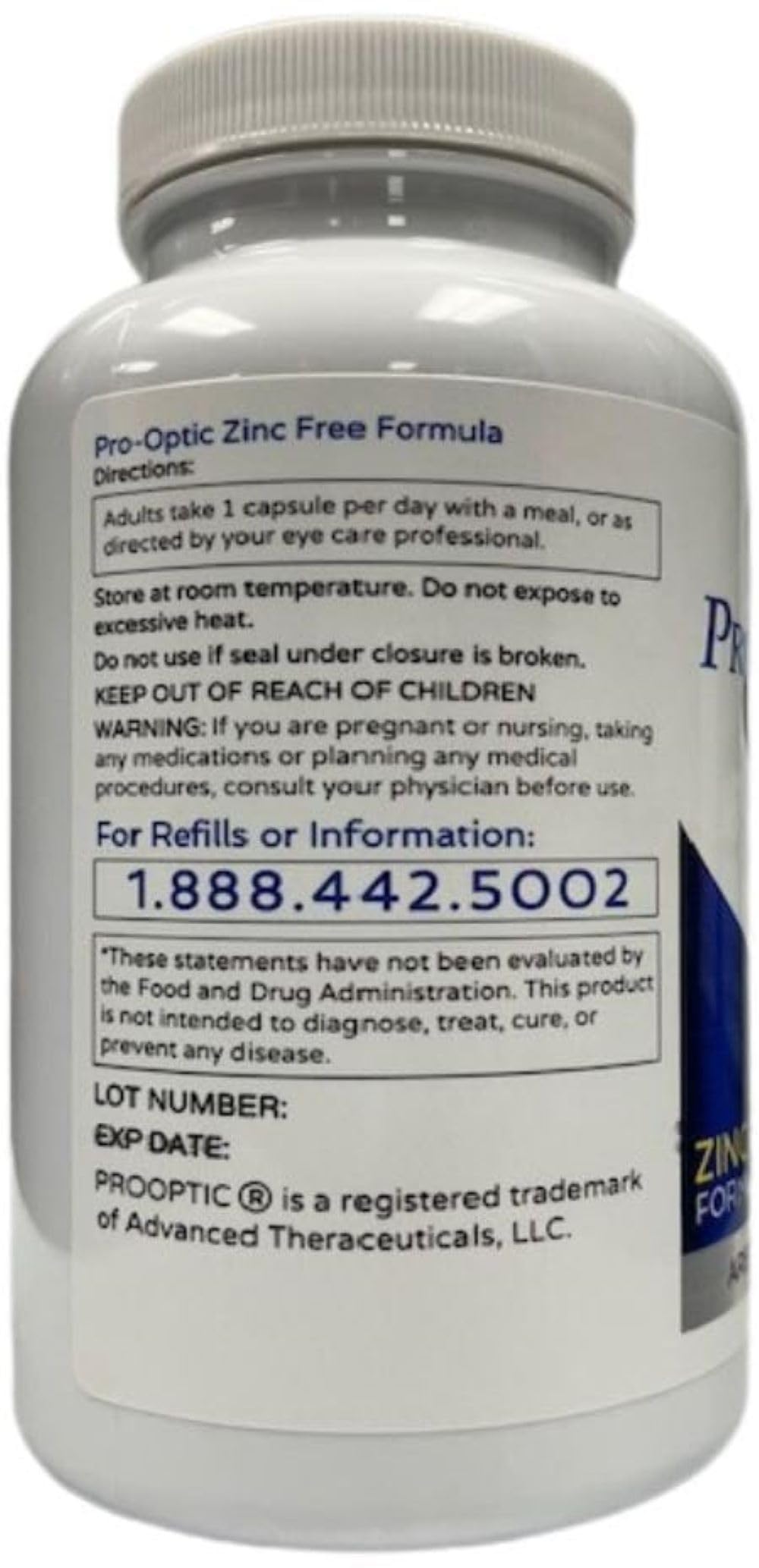 PROOPTIC Eye Vitamin Supplement capsules close-up