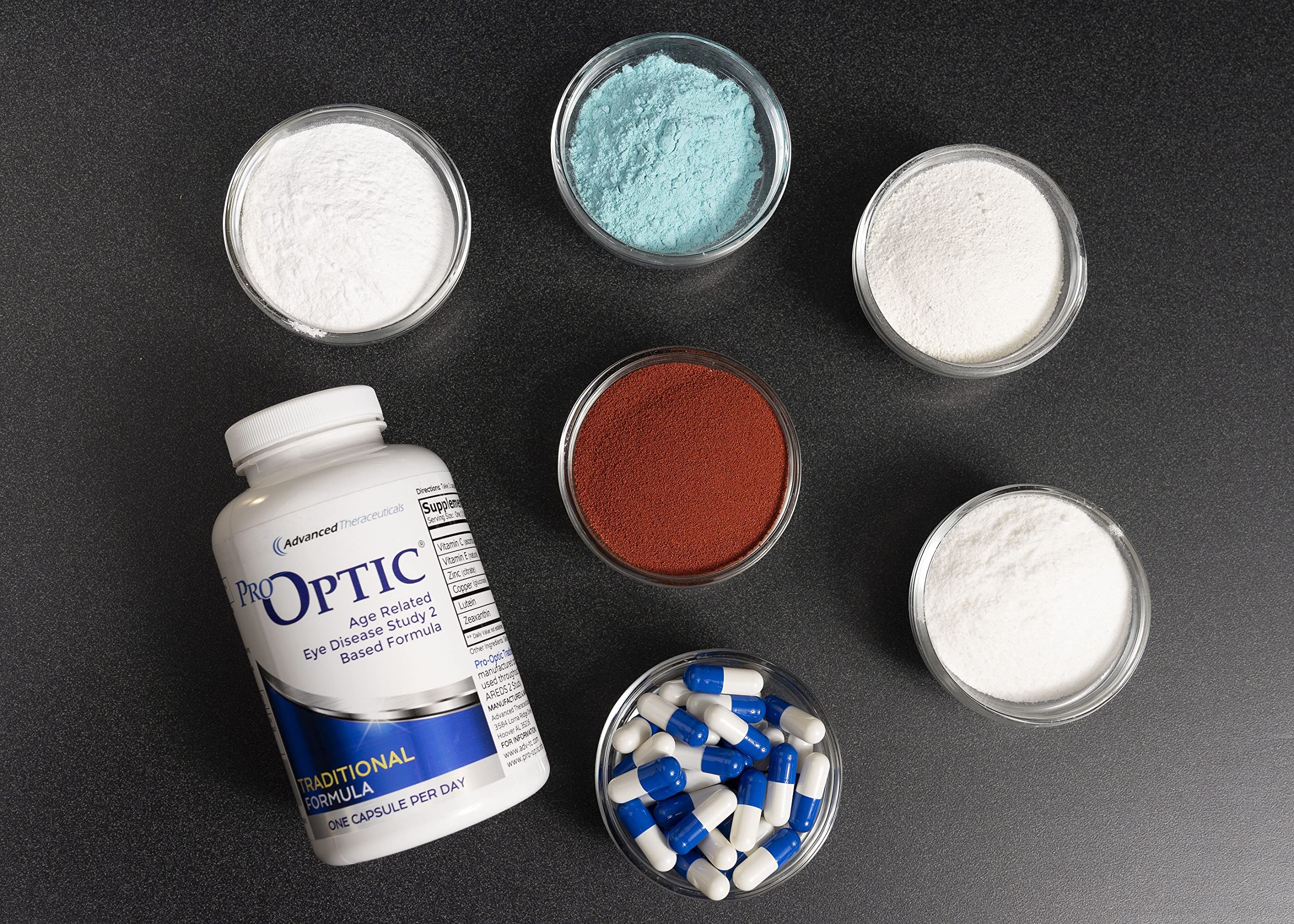 PROOPTIC Lutein Supplement on a wooden table
