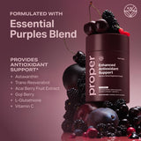 Proper Antioxidant Drink Powder mixed in a glass with water