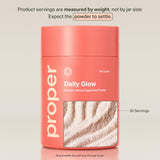Proper Daily Glow Beauty Blend 231g peach flavour packaging