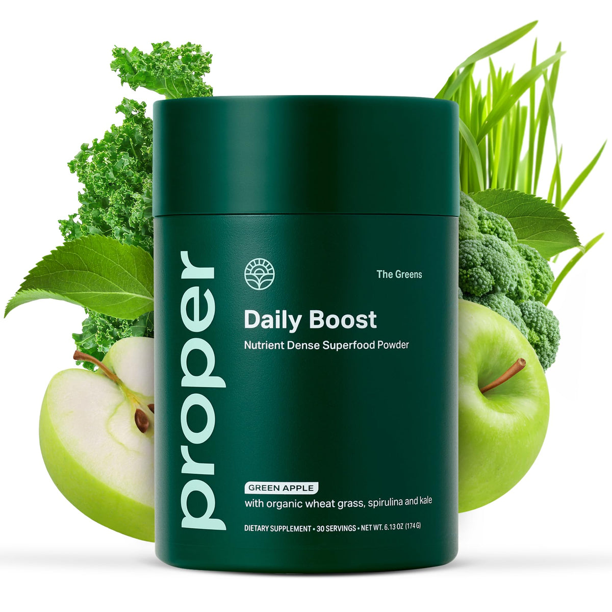 Proper Essential Greens Blend 272g front view packaging