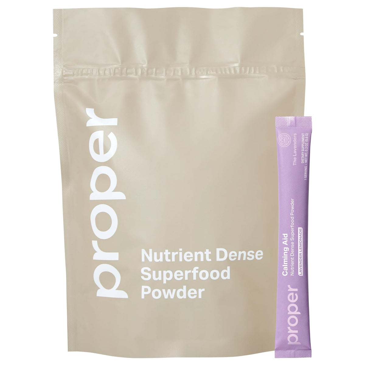 Proper Magnesium Supplement front view with lavender lemonade packaging