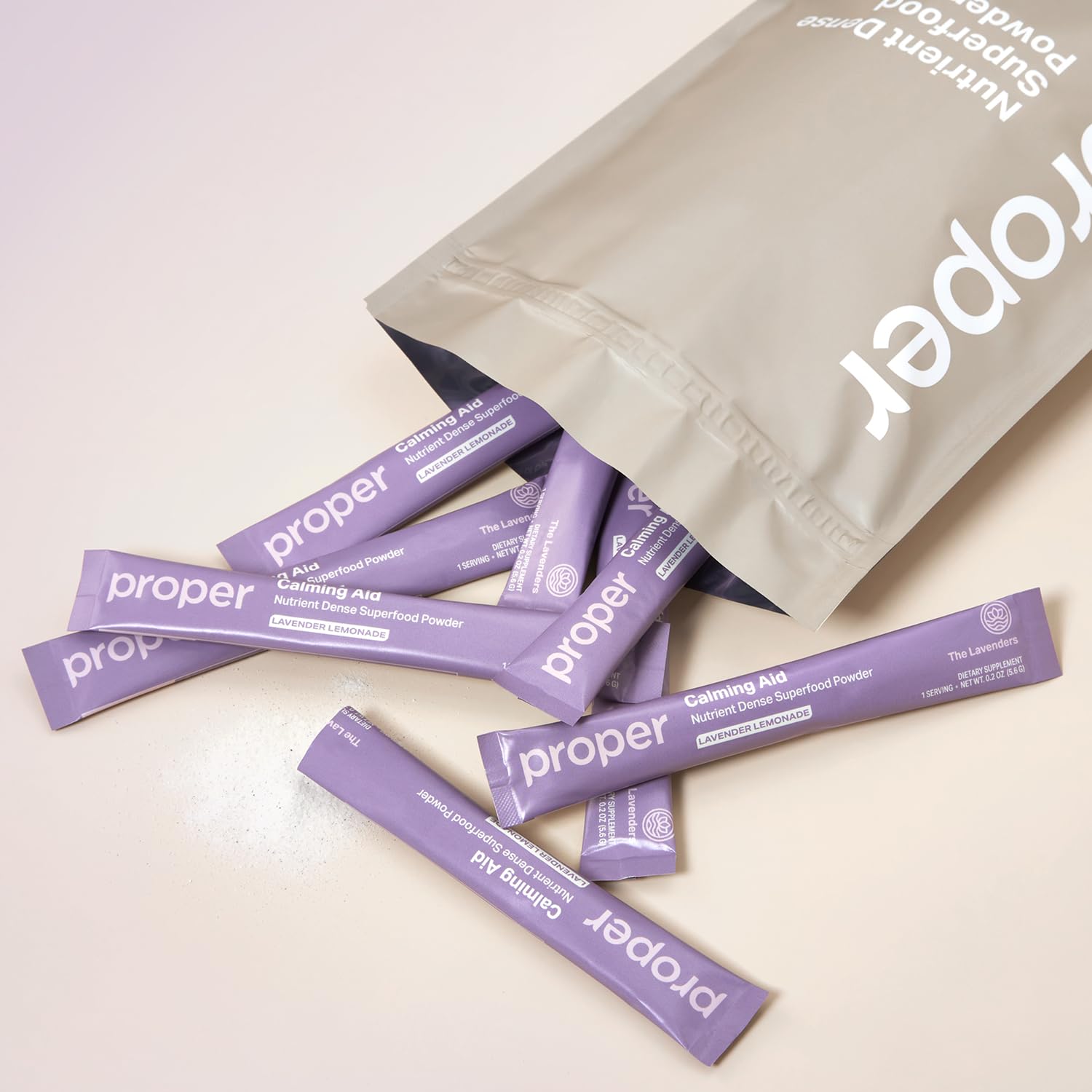 Proper Magnesium Supplement with fresh lavender and lemon