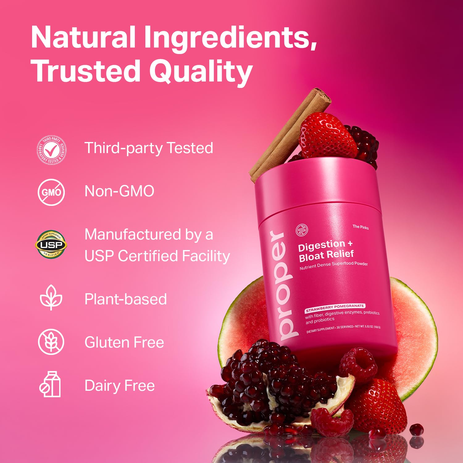 Proper Multi-Enzymes Strawberry Pomegranate nutrition facts