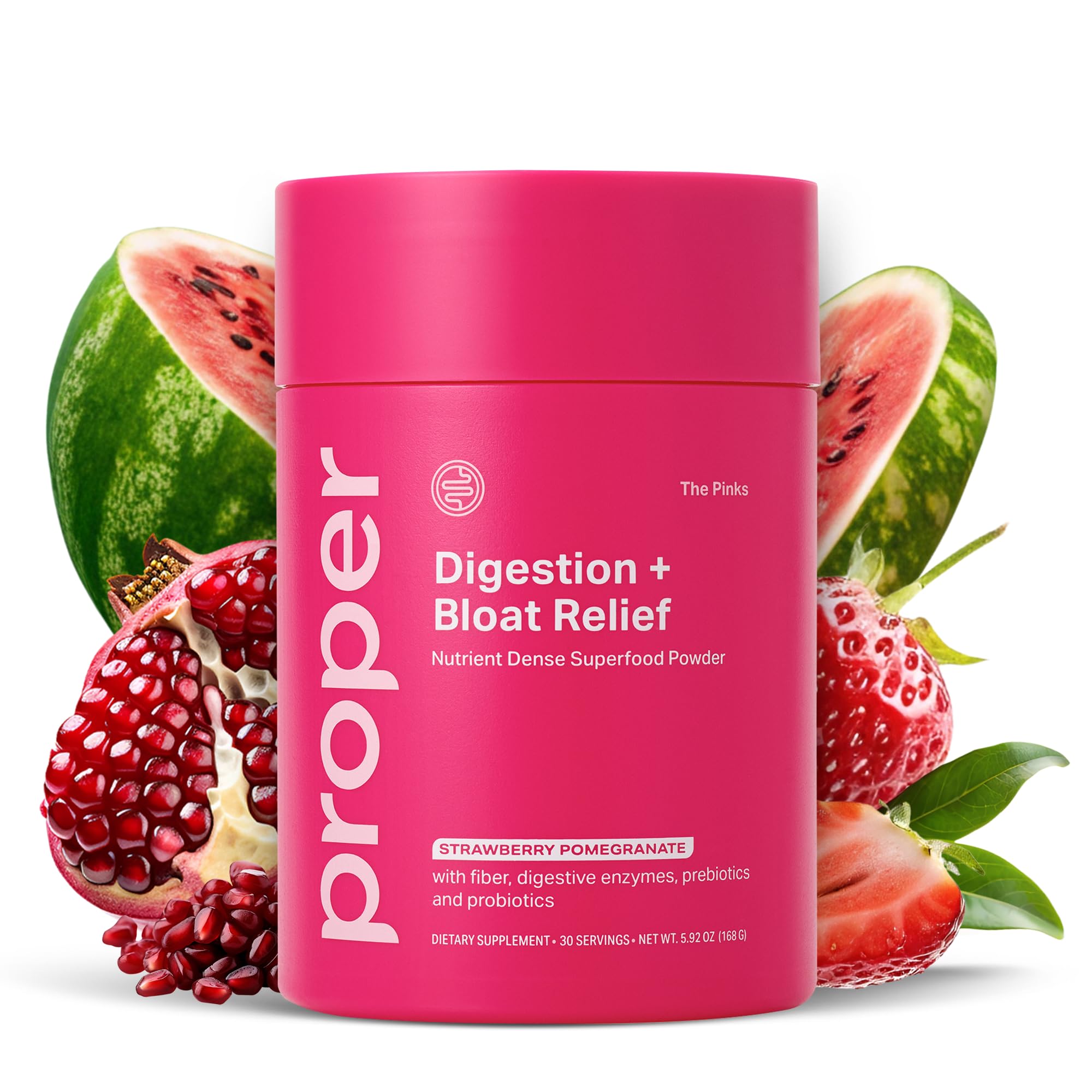 Proper Multi-Enzymes Strawberry Pomegranate powder front view