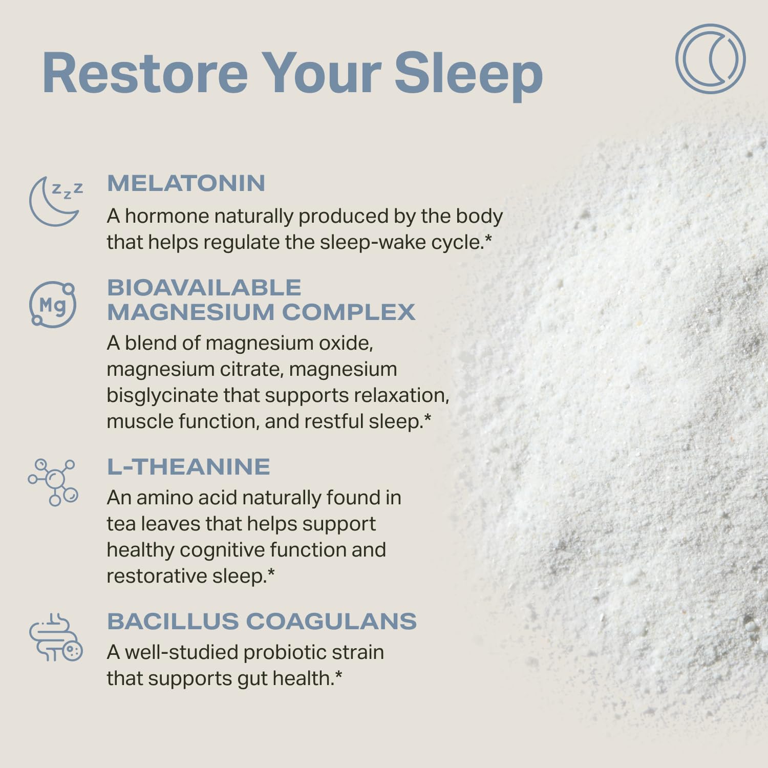 Proper Sleep Powder mixed in a glass with water