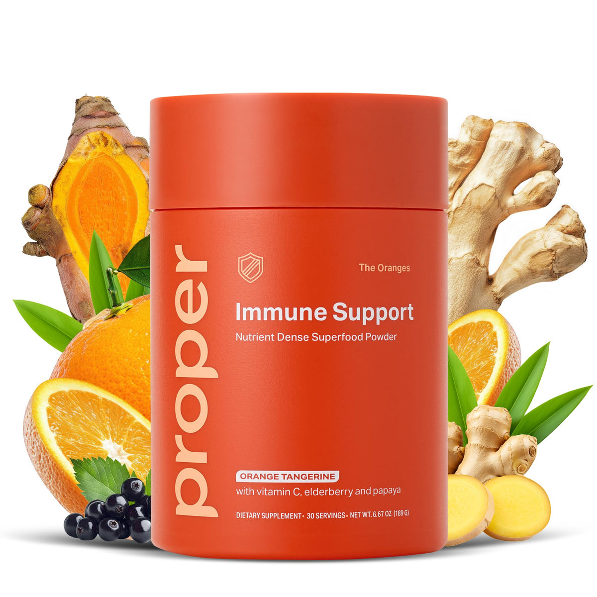 Proper Vitamin C Powder front view with packaging