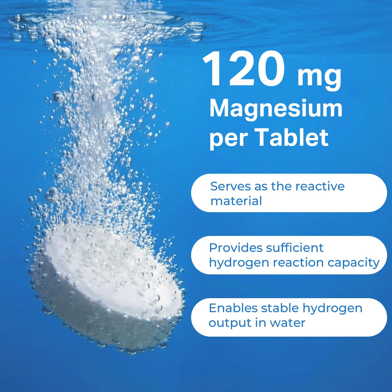Proriginal Magnesium Hydrogen Water Tablets 120mg ingredients list