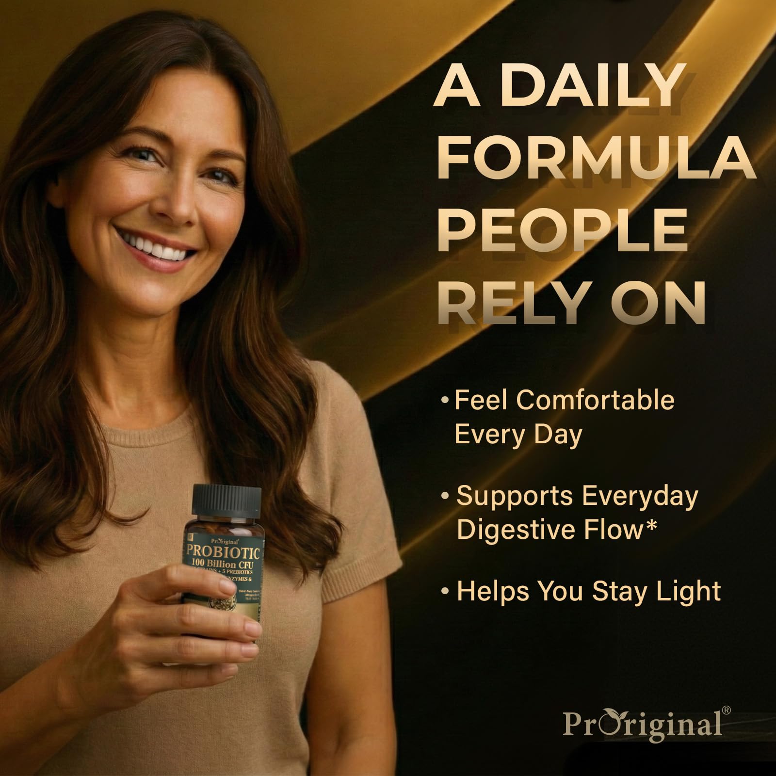 Proriginal Probiotics 100 Billion CFU 60 Capsules side view