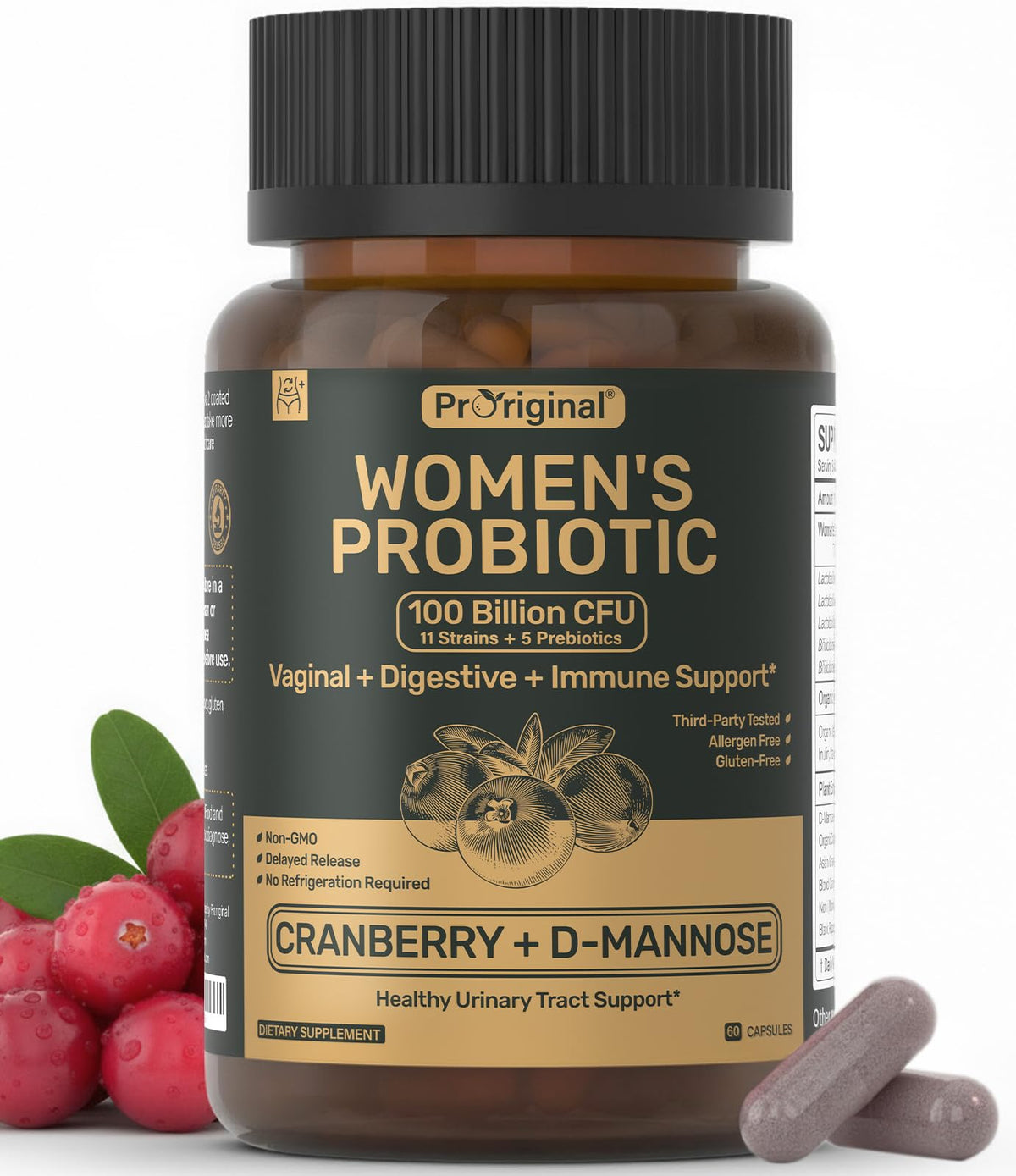 Proriginal Women’s Probiotic 100 Billion CFU capsule bottle front view