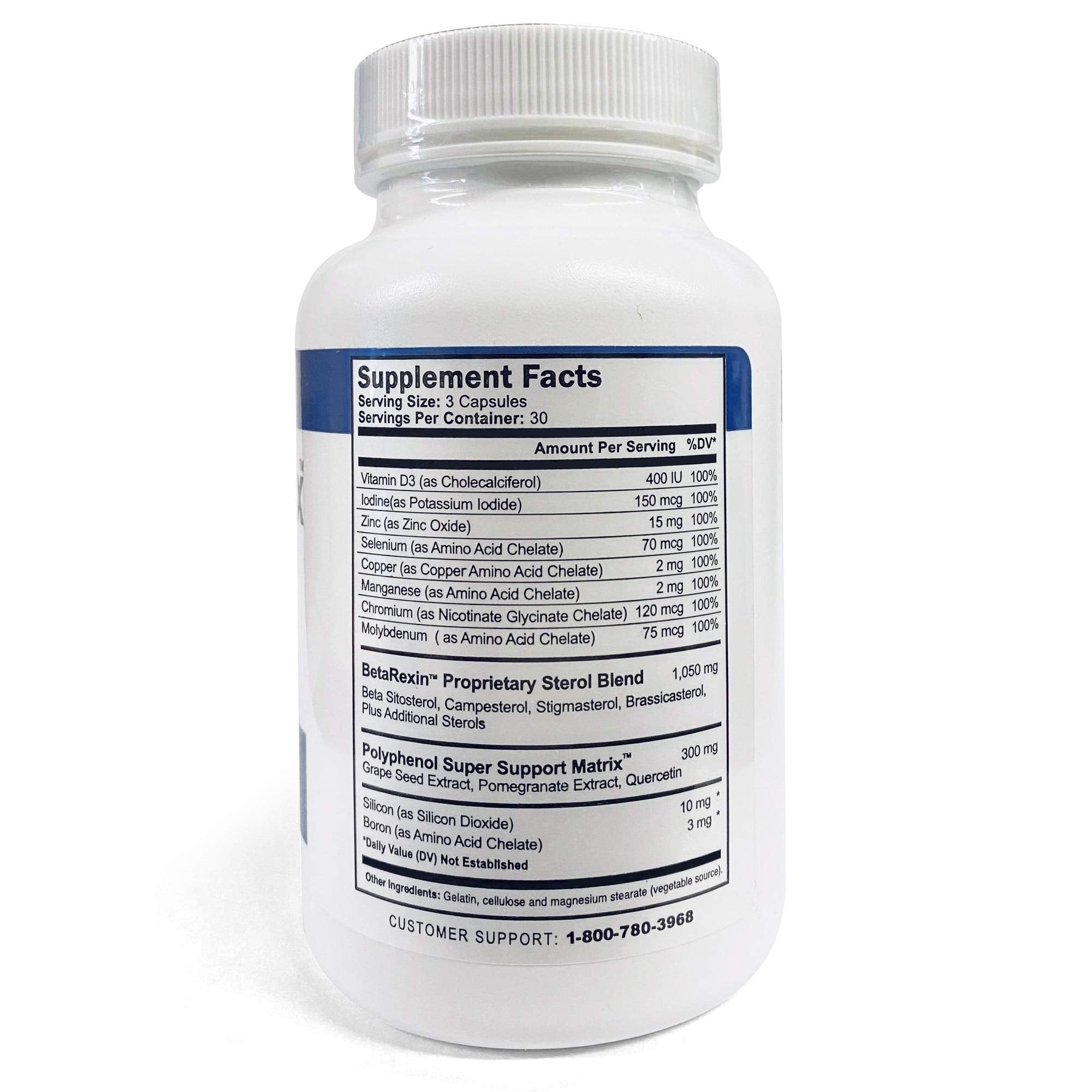 ProstaGenix Blended Vitamin & Mineral Supplement back view