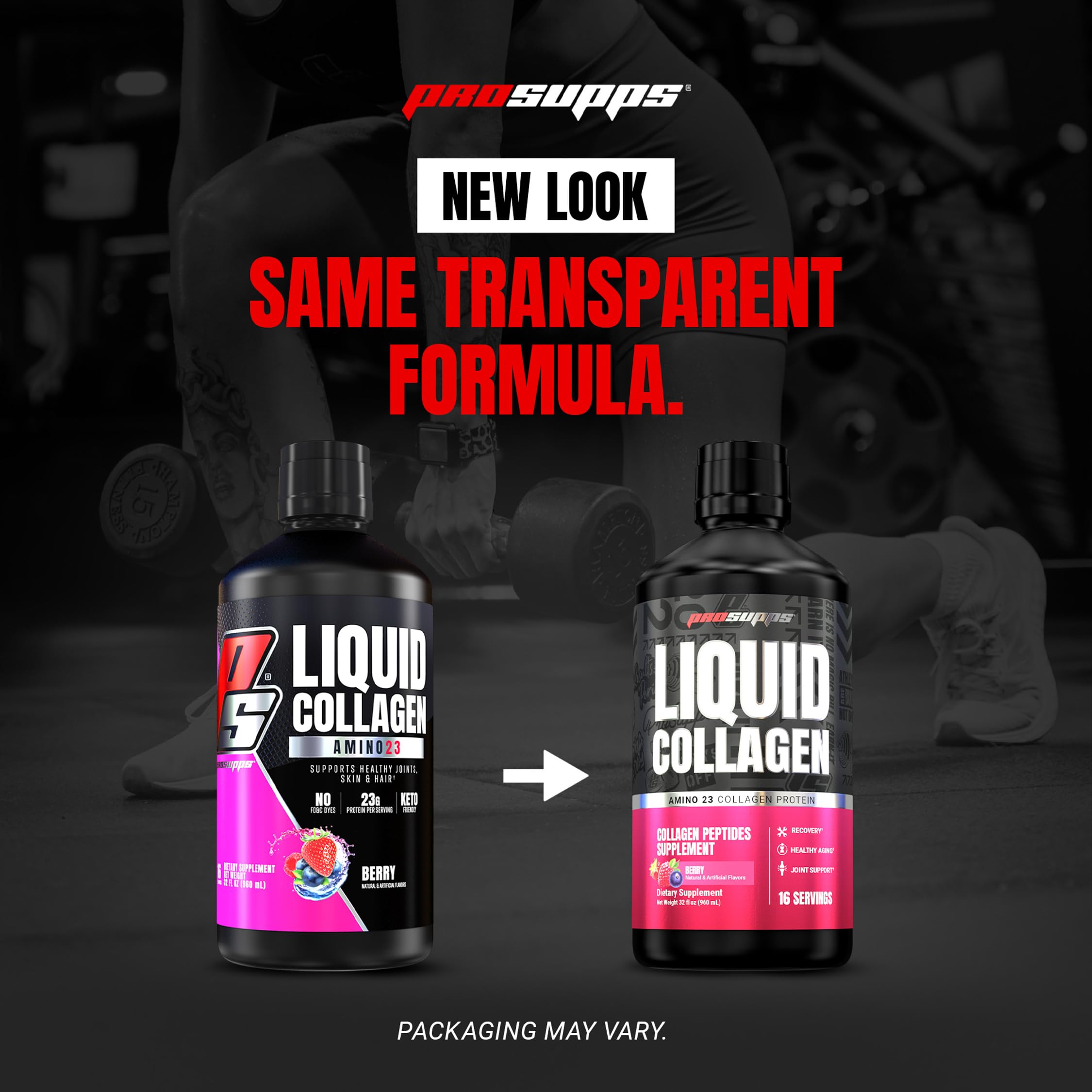 ProSupps Amino 23 Liquid Collagen being shaken before use