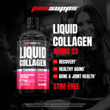 ProSupps Amino 23 Liquid Collagen bottle back view showing ingredients