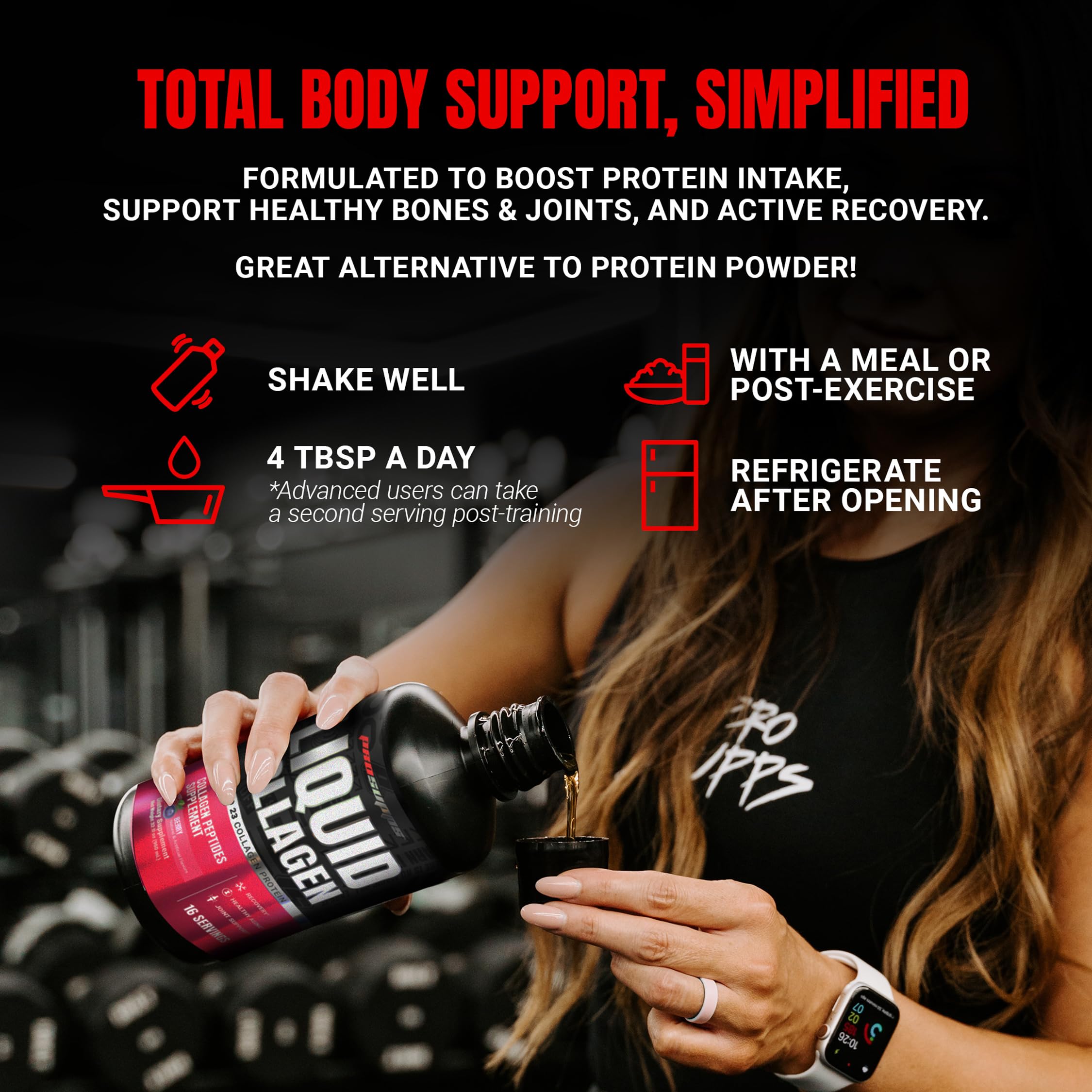 ProSupps Amino 23 Liquid Collagen bottle side view