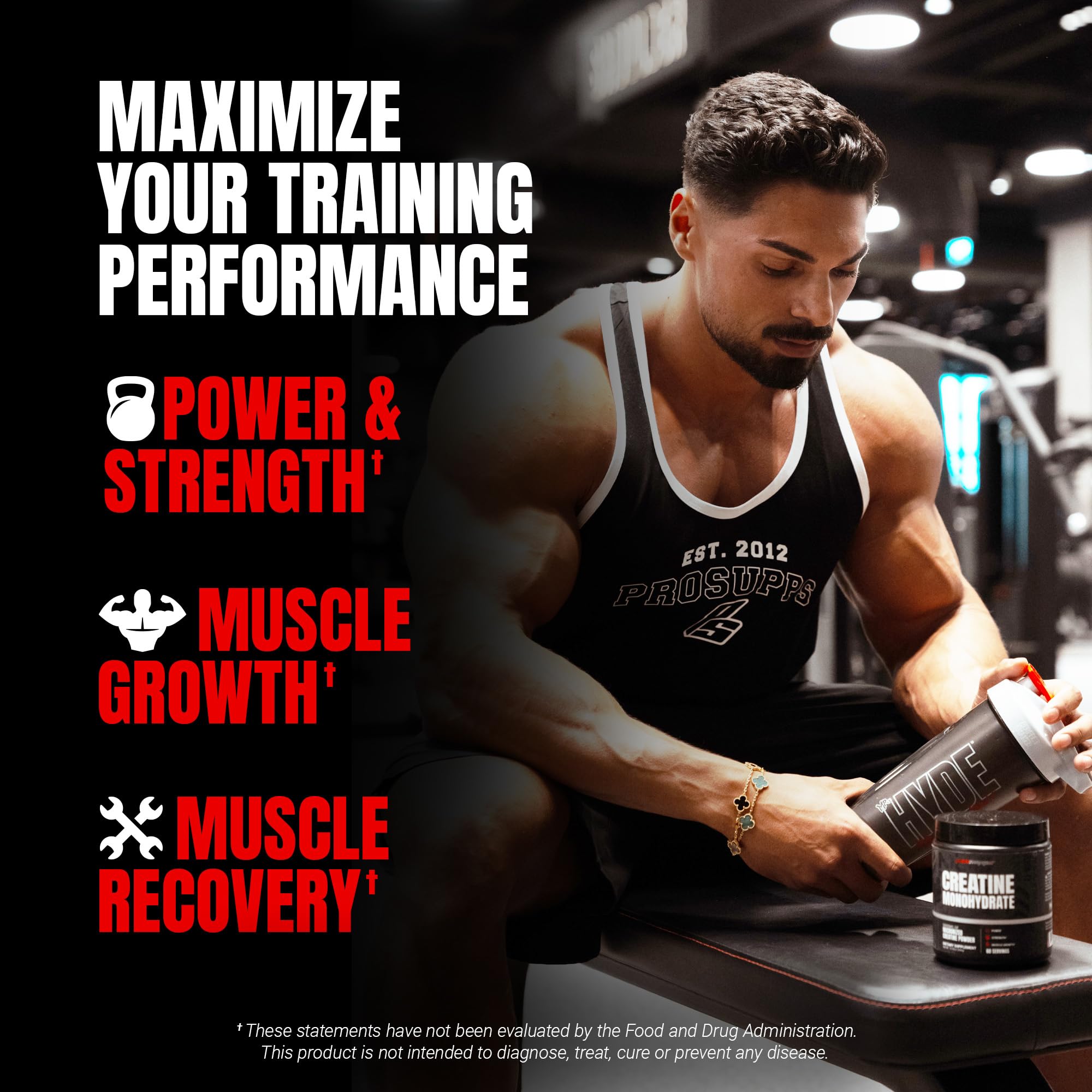 ProSupps Creatine Monohydrate 500g scoop with powder