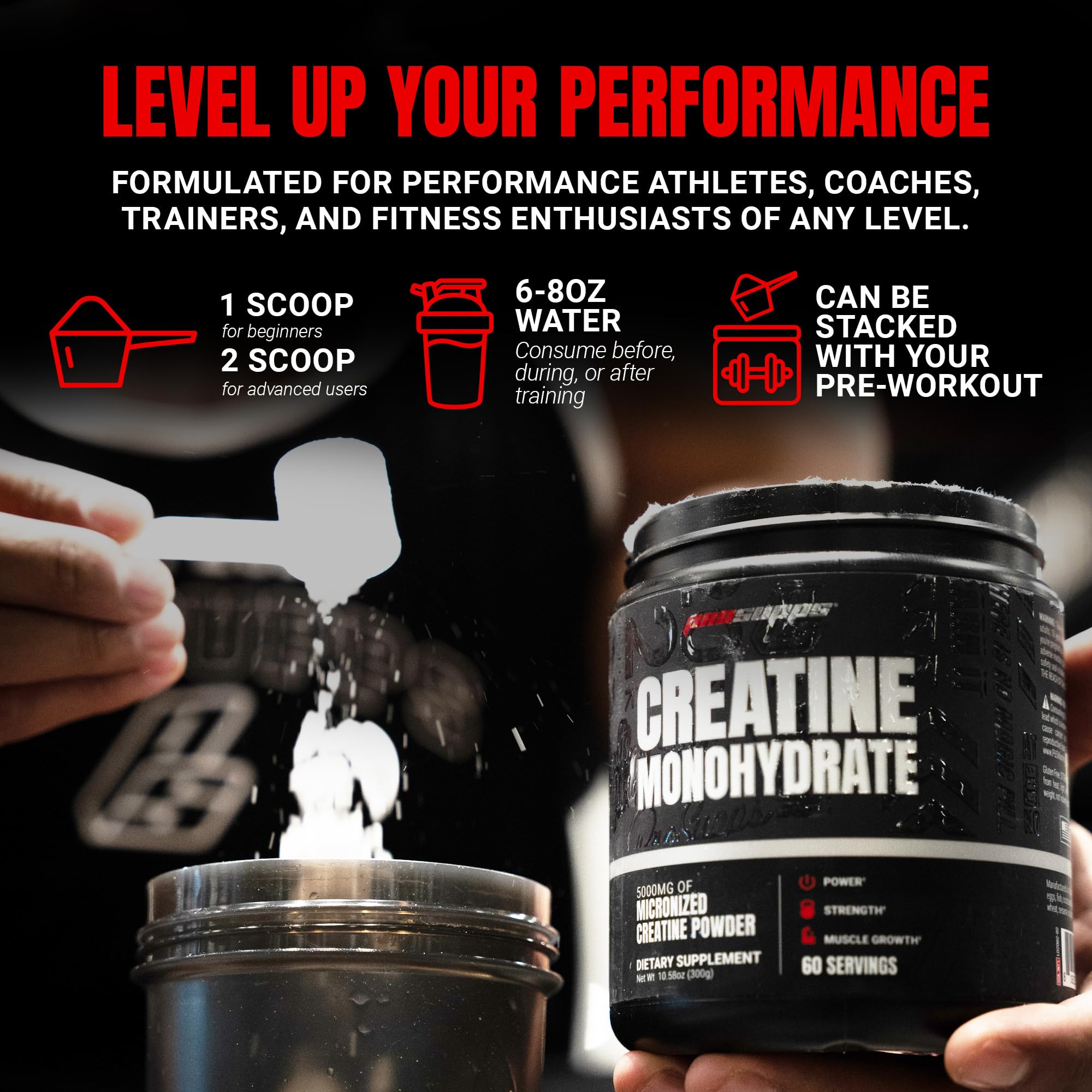 ProSupps Creatine Monohydrate 500g unflavoured powder with shaker bottle