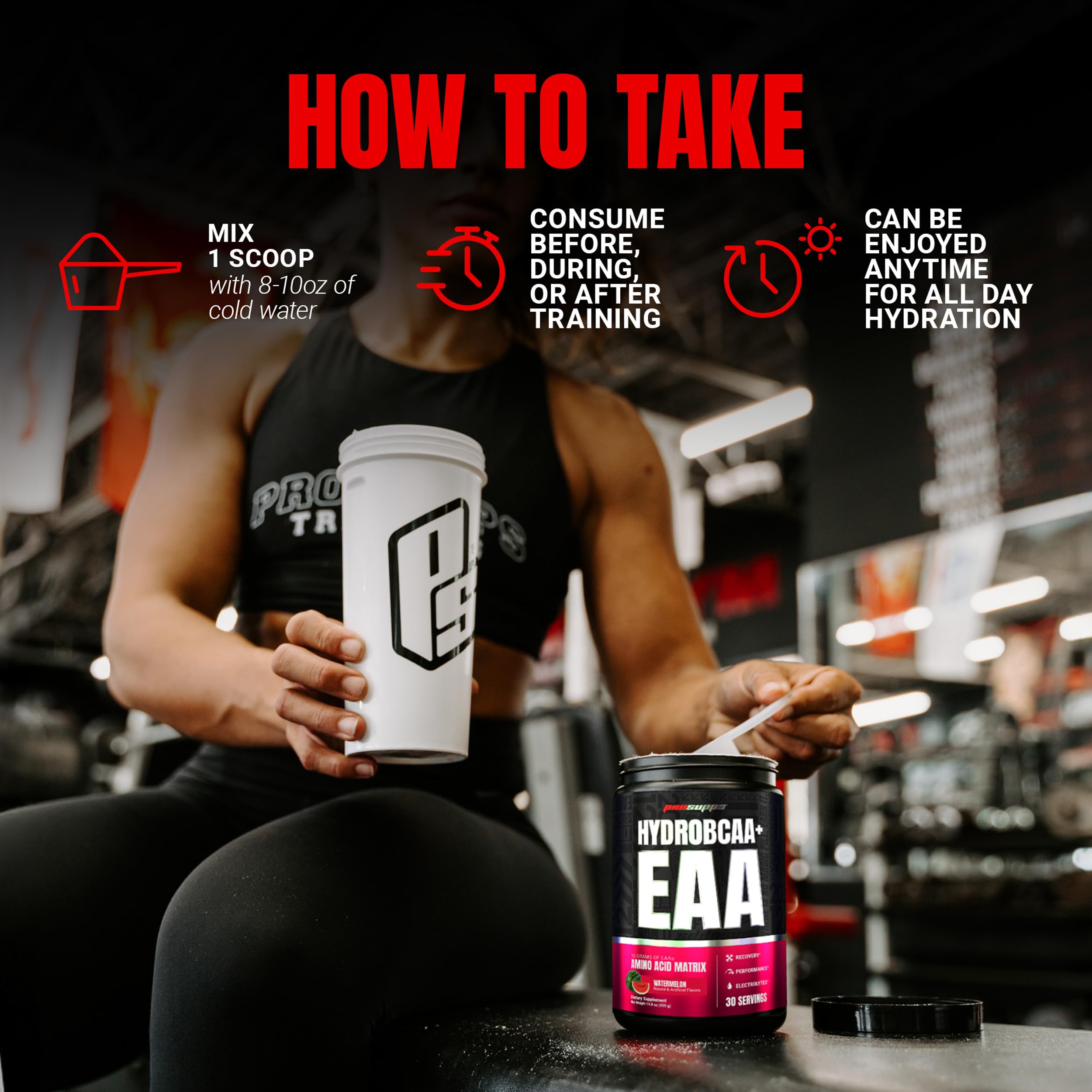 ProSupps HydroBCAA supplement mixed in a glass of water