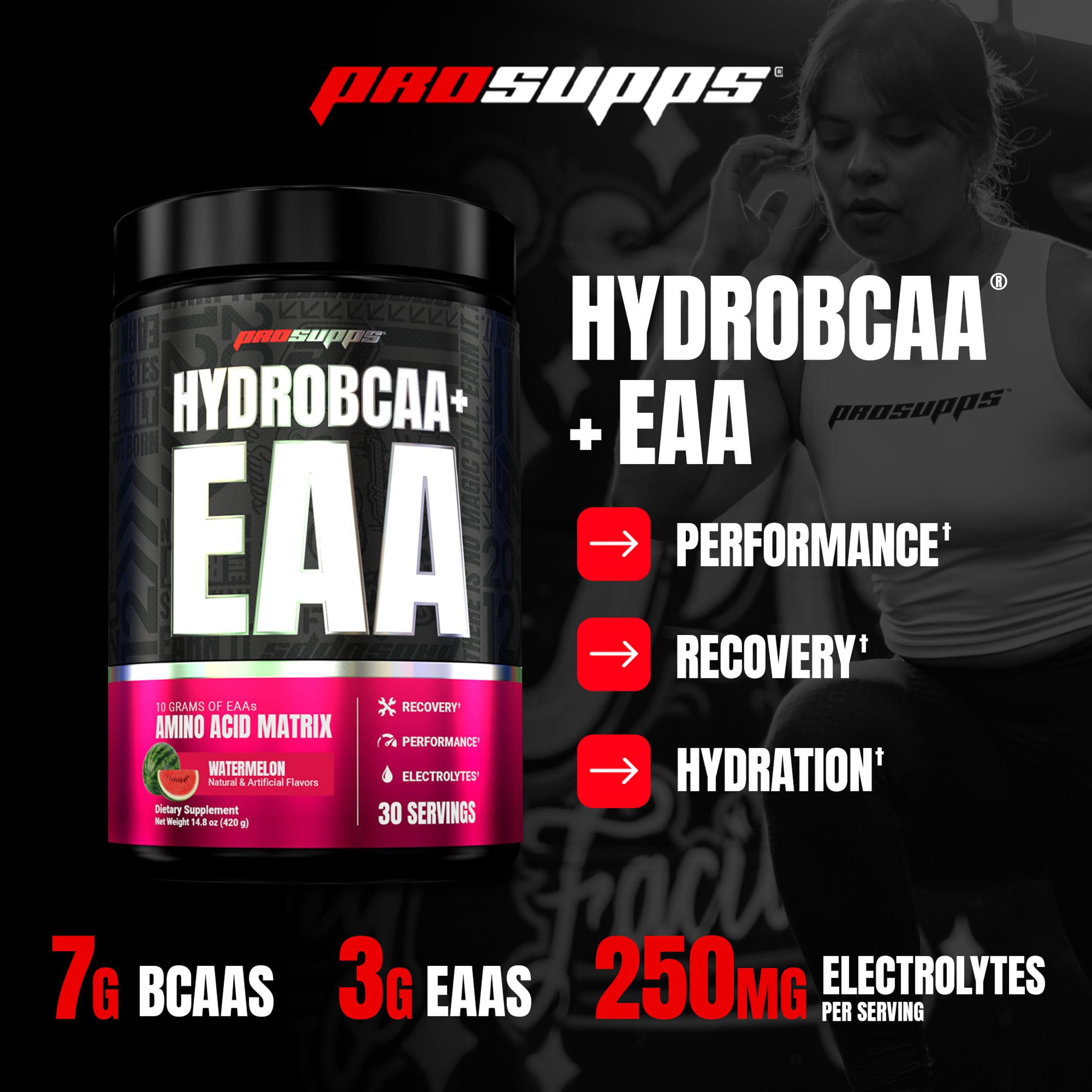 ProSupps HydroBCAA supplement packaging side view