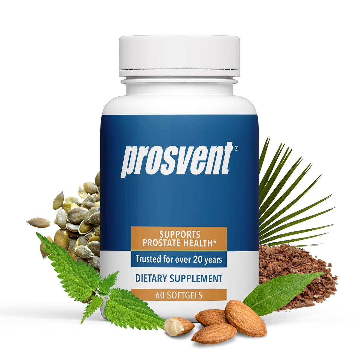 Prosvent Prostate Supplement 30-day supply bottle front view