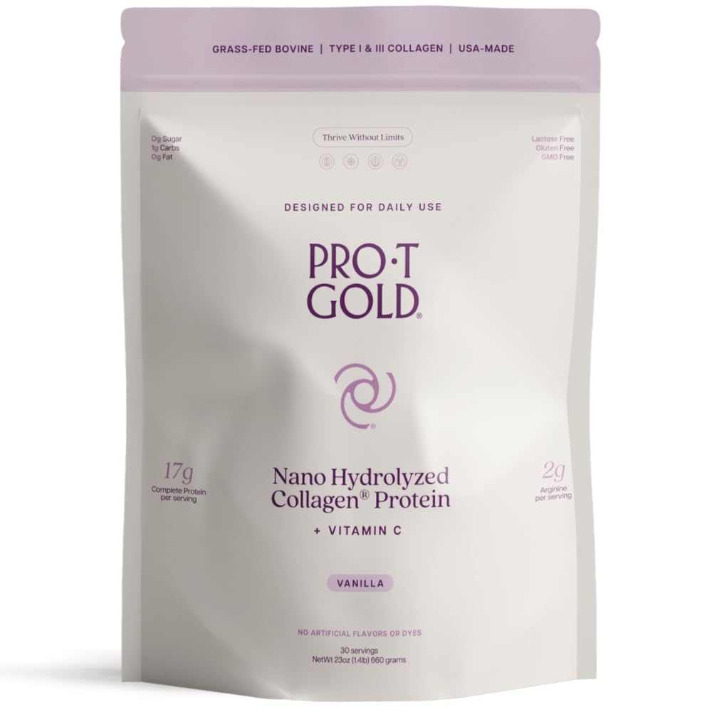 ProT Gold Collagen Protein Powder front view with packaging