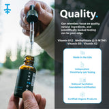 PROTEKT Liquid Vitamin B12 with D3 and K2 packaging