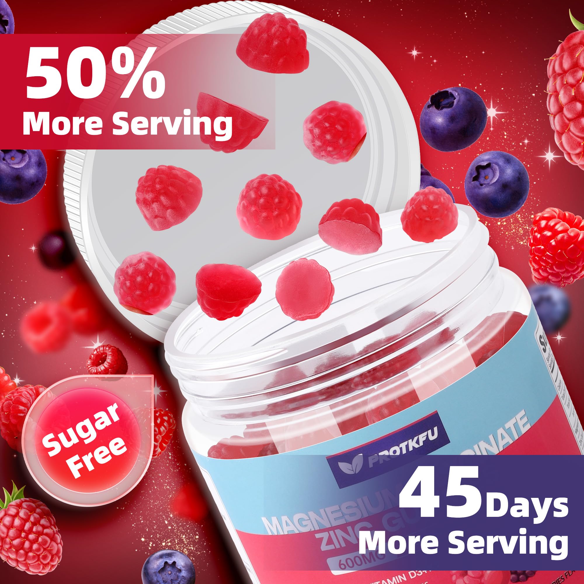 ProTKFU Magnesium Glycinate Gummies with natural ingredients