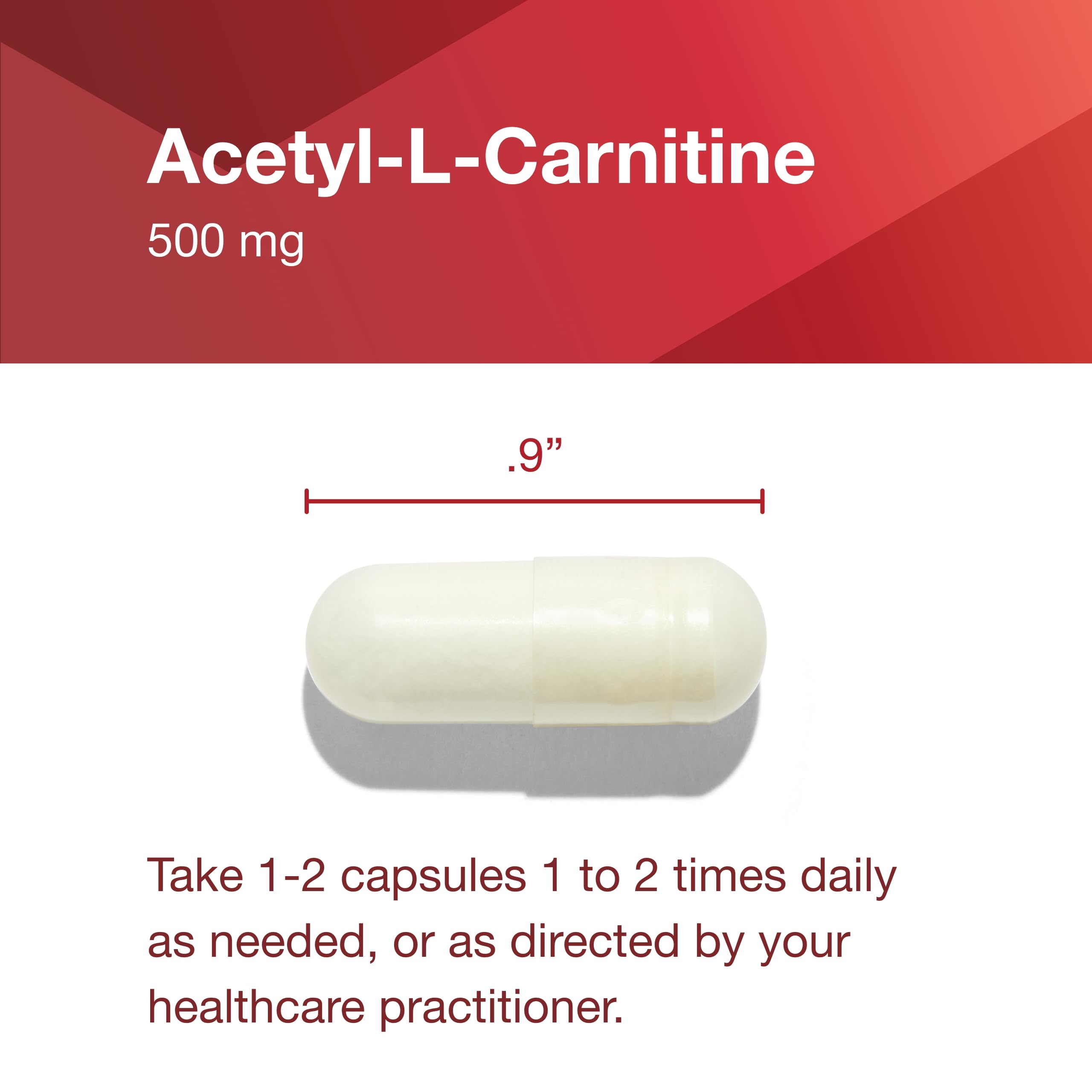 PROTOCOL FOR LIFE BALANCE Acetyl-L-Carnitine Veg Capsules with AGELESS Oxygen Absorber