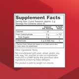PROTOCOL FOR LIFE BALANCE D-Mannose Powder back view with nutritional information