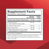 PROTOCOL FOR LIFE BALANCE Hyaluronic Acid Capsules 100mg back view with ingredients