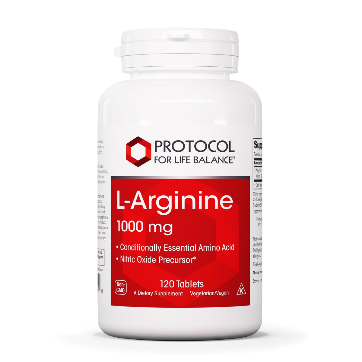 PROTOCOL FOR LIFE BALANCE L-Arginine 1000mg tablet front view