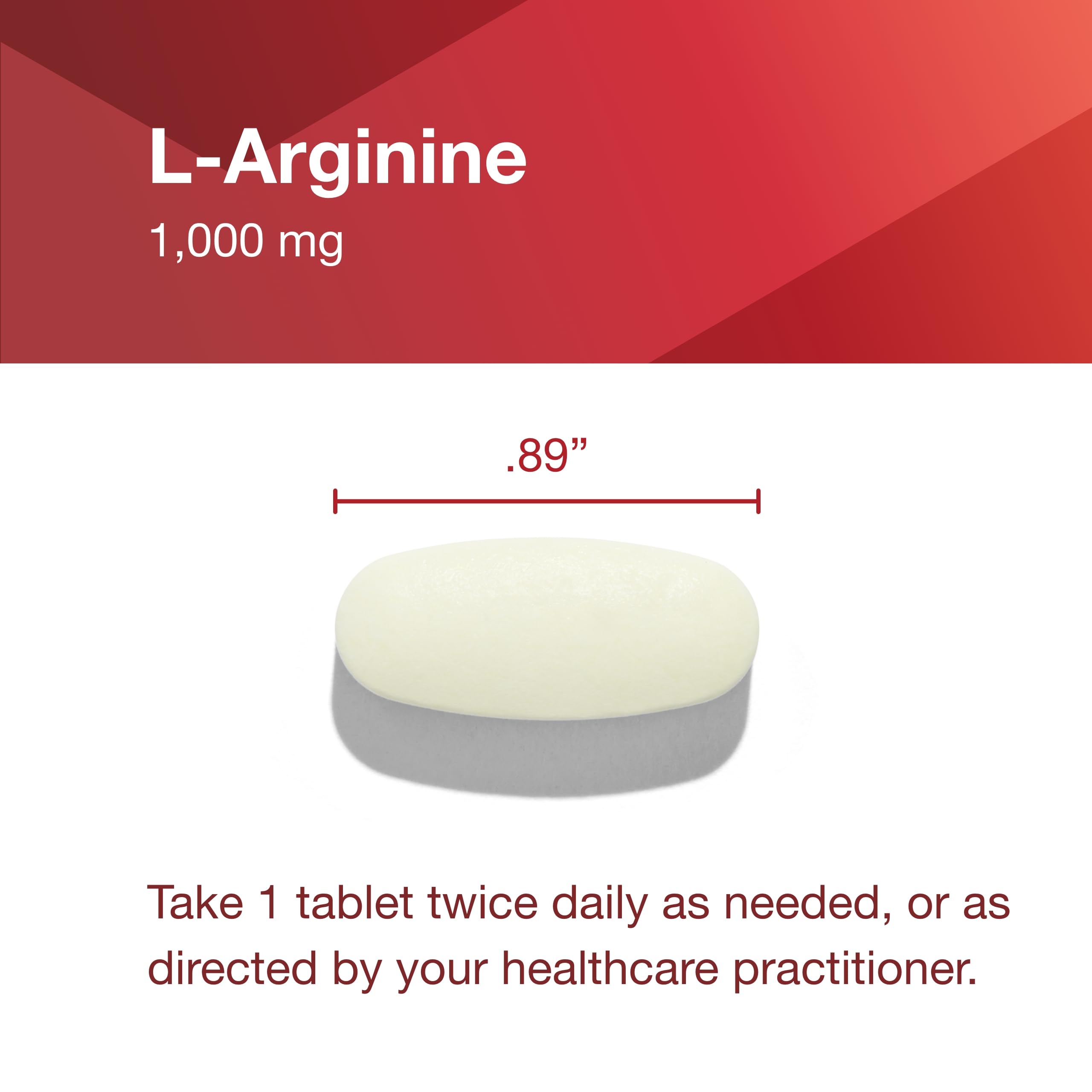 PROTOCOL FOR LIFE BALANCE L-Arginine tablet dosage instructions