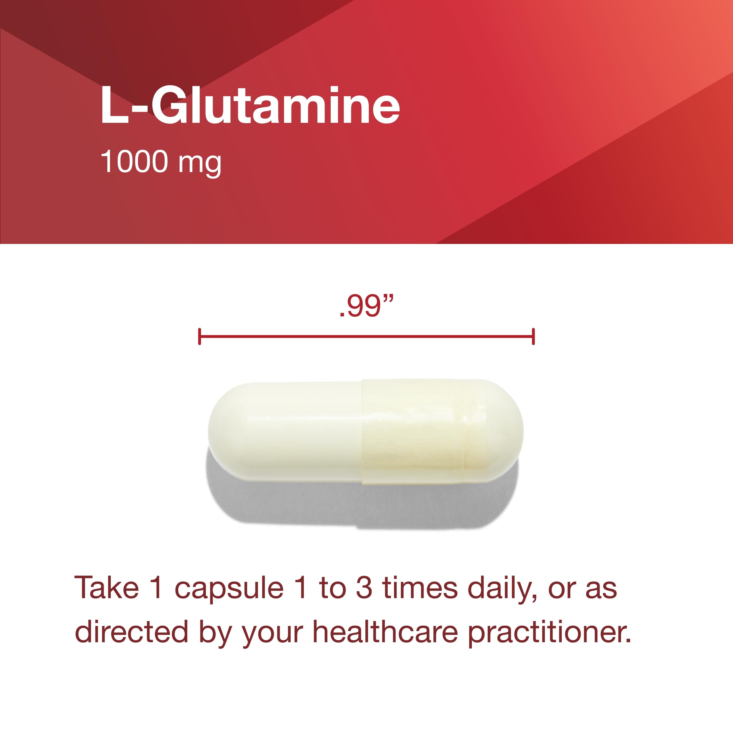 PROTOCOL FOR LIFE BALANCE L-Glutamine Capsules 1000mg nutritional information