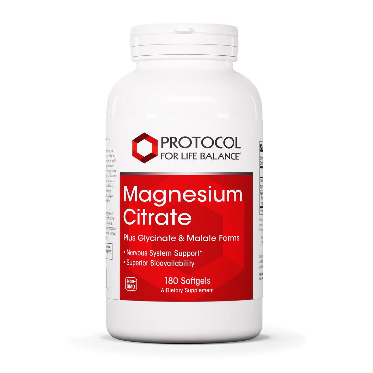 PROTOCOL FOR LIFE BALANCE Magnesium Citrate 400mg softgels front view
