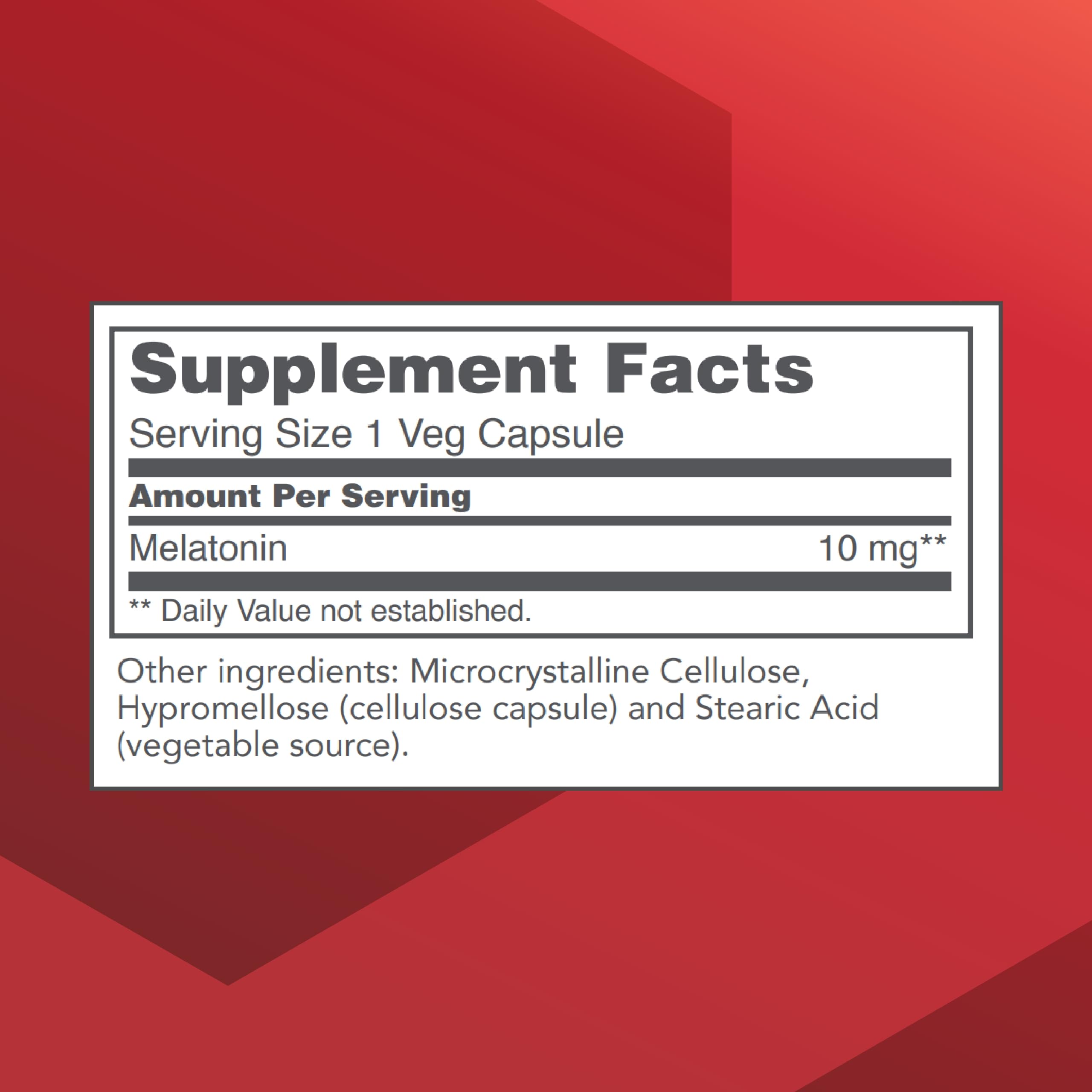 PROTOCOL FOR LIFE BALANCE Melatonin Extra Strength 10 mg supplement bottle side view