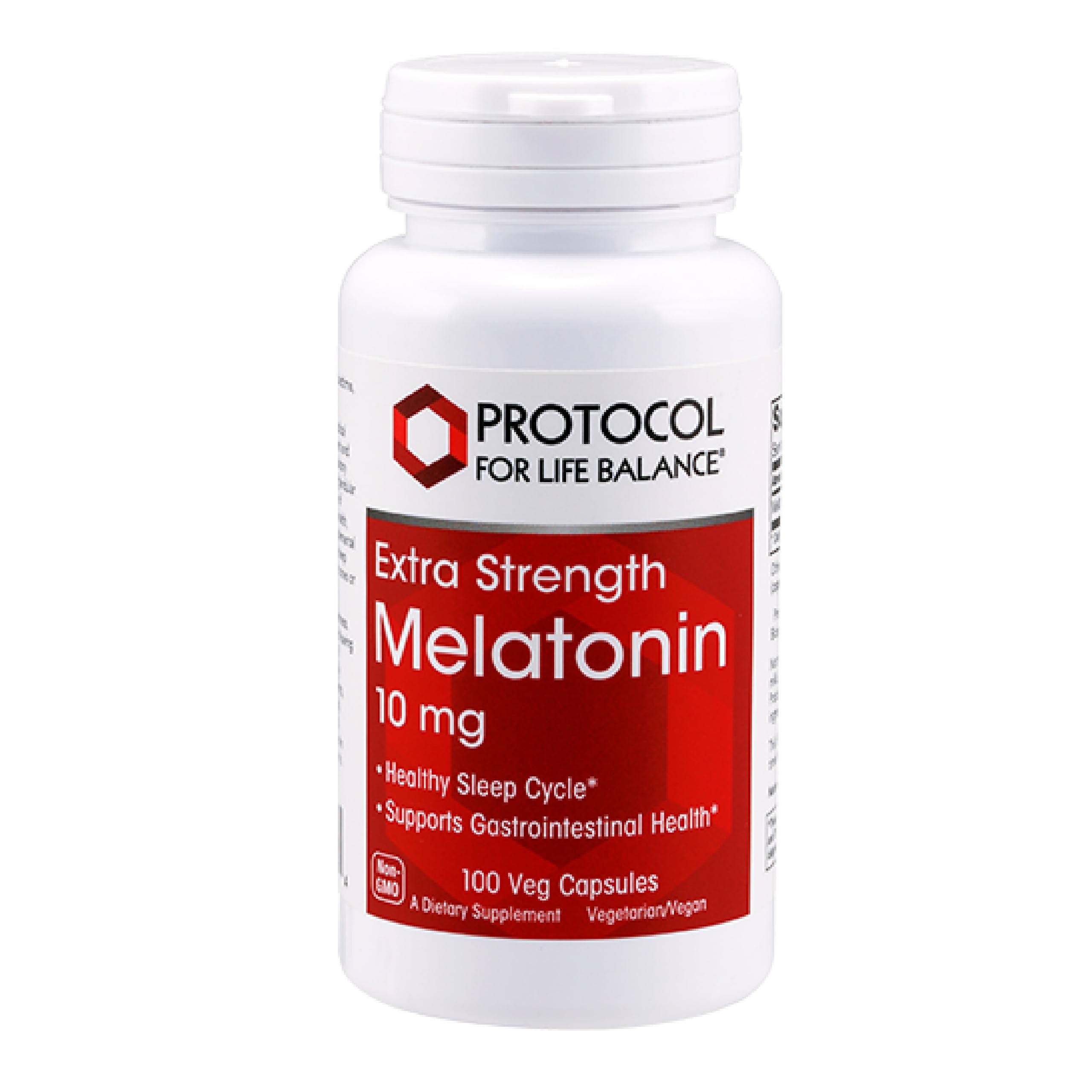 PROTOCOL FOR LIFE BALANCE Melatonin Extra Strength 10 mg supplement front view