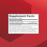 PROTOCOL FOR LIFE BALANCE N-Acetyl-Cysteine 1000mg supplement side view