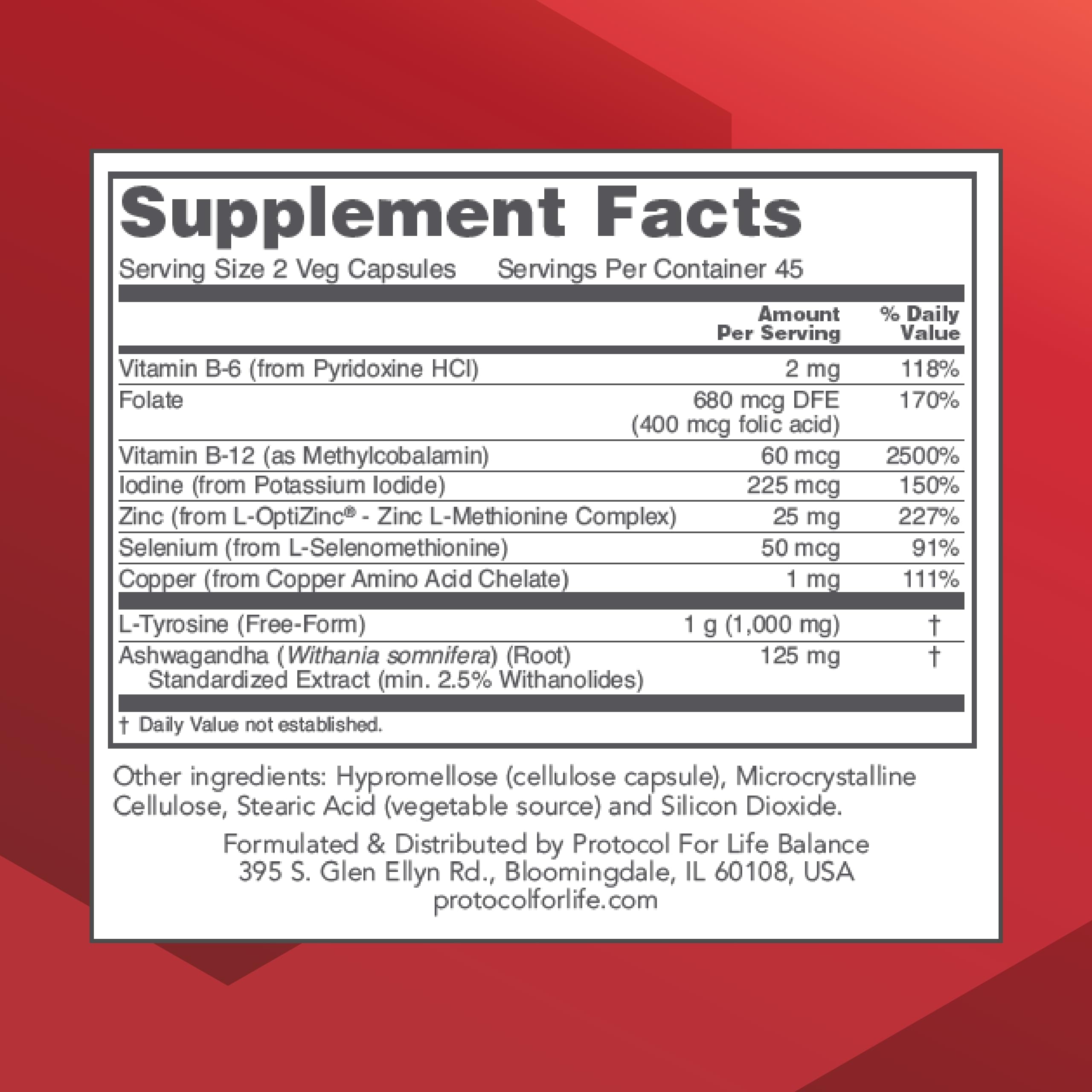 PROTOCOL FOR LIFE BALANCE Ortho Thyroid bottle with label
