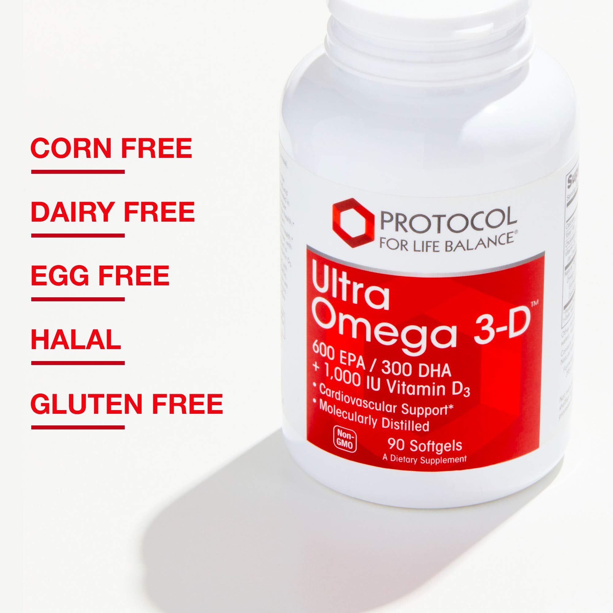 PROTOCOL FOR LIFE BALANCE Ultra Omega 3-D softgel in hand