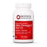 PROTOCOL FOR LIFE BALANCE Ultra Omega-3 Fish Oil Supplement 180 softgels front view