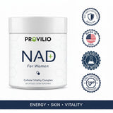 Provilio NAD Resveratrol Supplement 60 Capsules side view