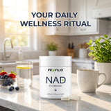 Provilio NAD Resveratrol Supplement 60 Capsules with a measuring spoon