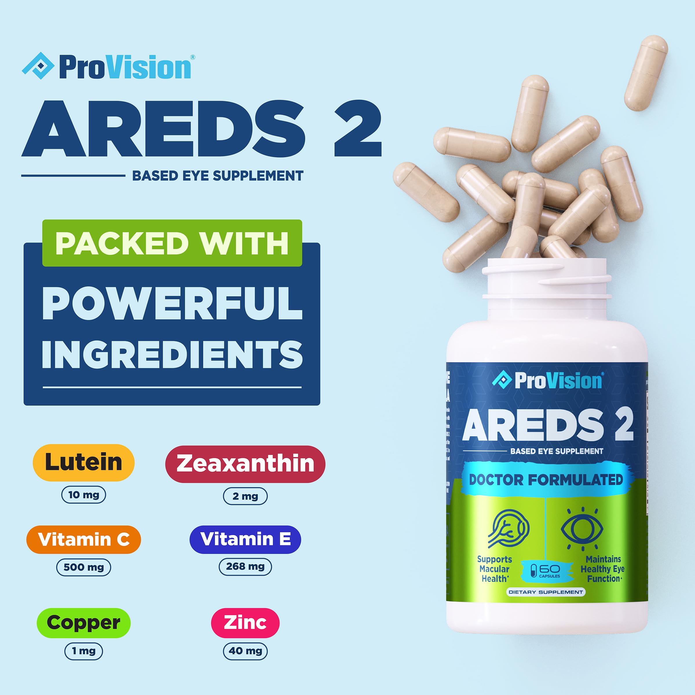 ProVision Eye Supplement side view showing capsule