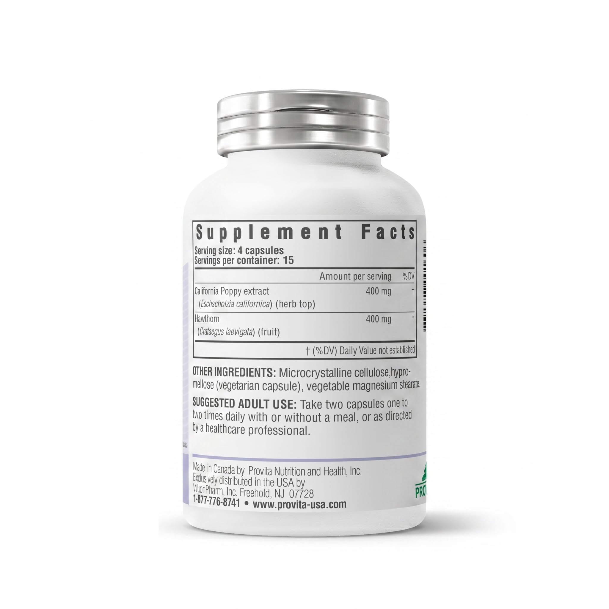 PROVITA Nervine Calm Support Supplement on a wooden table
